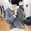 Sweatshirt for Women Cotton Loose Oversized Long Sleeve T-Shirt Lace Comfortable Round Neck Casual Pullover Top Sweatshirt