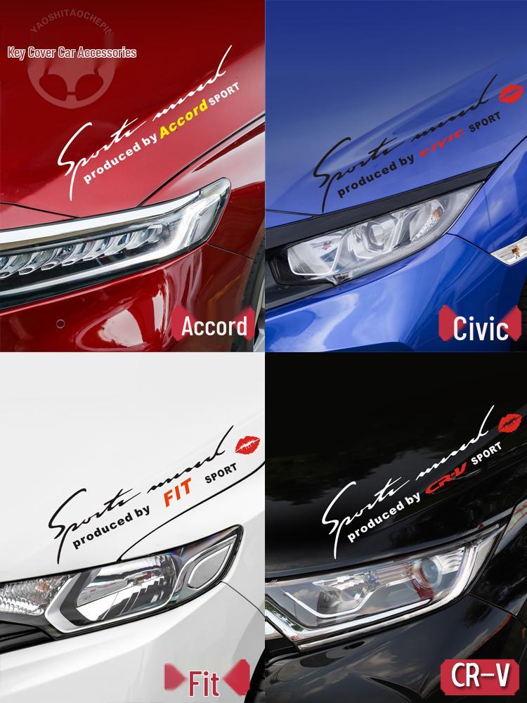 Декоративные наклейки на фары и капот Honda Civic CRV Fit Accord для кастомизации автомобиля