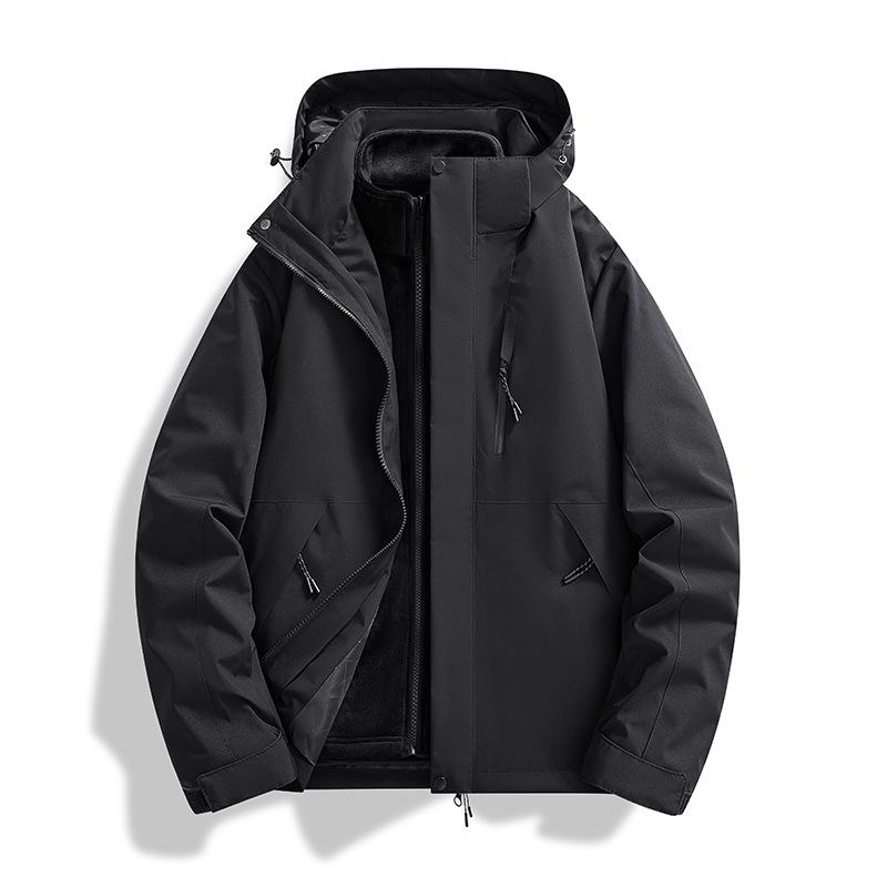 Унисекс 3-в-1 Отстегивающаяся Ветрозащитная Водонепроницаемая Куртка для Альпинизма