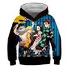 Japanese Anime Demon Slayer: Kimetsu No Yaiba Tanjiro  Printed Childrens Hoodie Cartoon Survival Mens and Womens Pullover Jacket