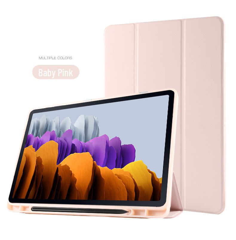 Кожаный чехол для планшета с гнездом для стилуса для Samsung Tab S8/Plus/S8 - защитное и стильное решение
