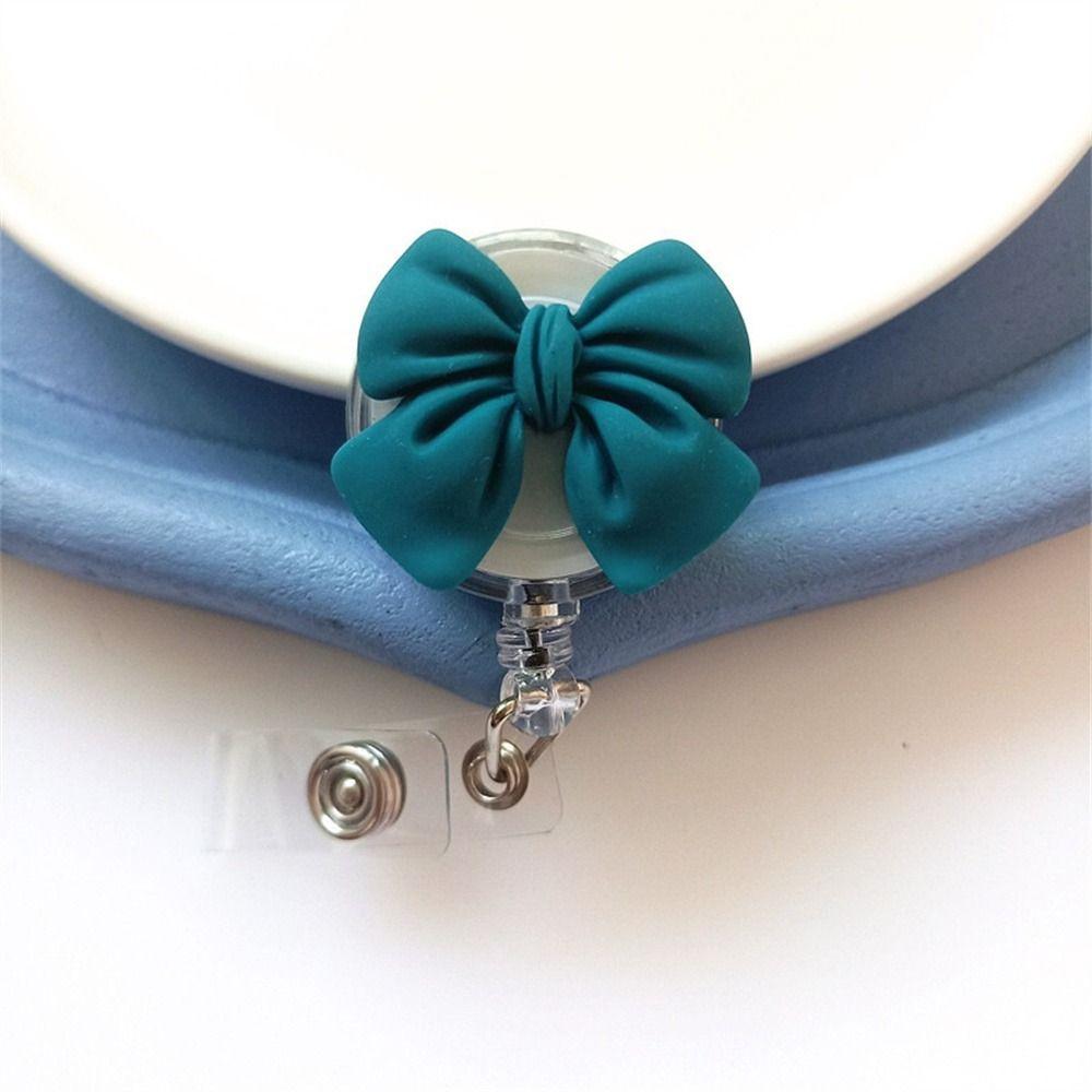 Name Tag Retractable Badge Holder 3D Flora Easy Pull Buckle Nurse Badge Reel Hospital Use