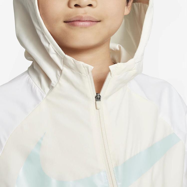Nike Kids Hooded Zip-Up Long Sleeve Jacket Kids Jackets Light-Ivory FQ0707-110