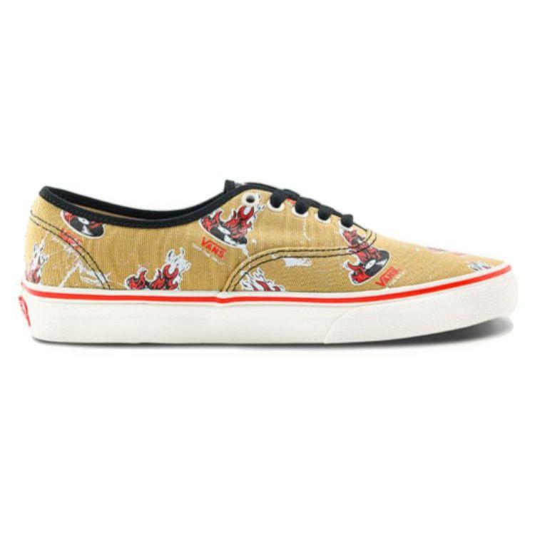 Vans Nuttsh X Authentic Series Fashion Comfortable Retro Low-Top Canvas Shoes Unisex Sneakers Brown Red VN0A5KS9CCL