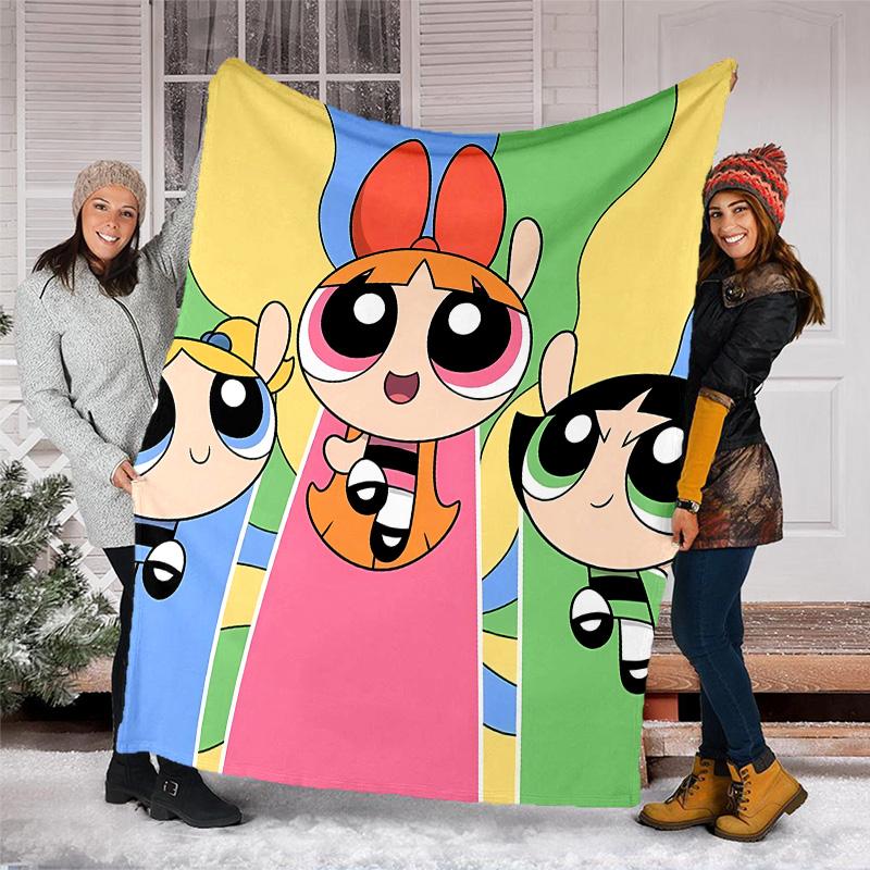 The Powerpuff Girls2 printed throw blanket—lightweight,soft,warm;versatile blanket for all seasons—perfect as &air-conditioning throw,nap blanket