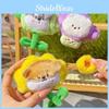 Sunflower Mushroom And Dog Headgear Pull Gameplay Plush Keychain Bag Decoration