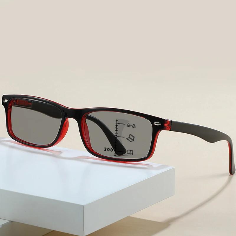 Color Changing Progressive Multifocal Hyperopia Glasses Intelligent Outdoor Photochromic Reading Eyewear Prescription Eyeglasses