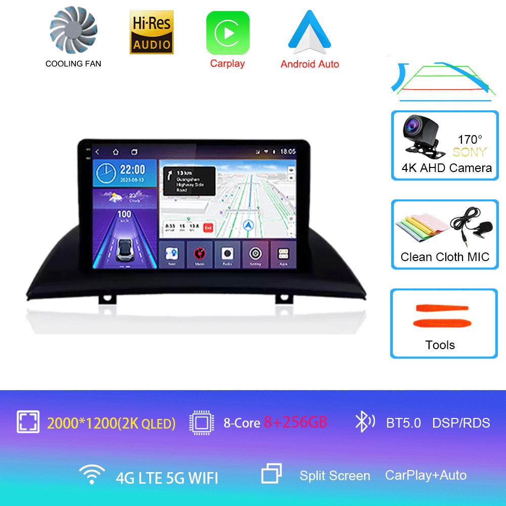 Для BMW X3 E83 2004 2005 2007-2012 9 дюймов Android 14 2din Радио DVD Автомобильный мультимедийный видеоплеер Навигация GPS 2 din dvd