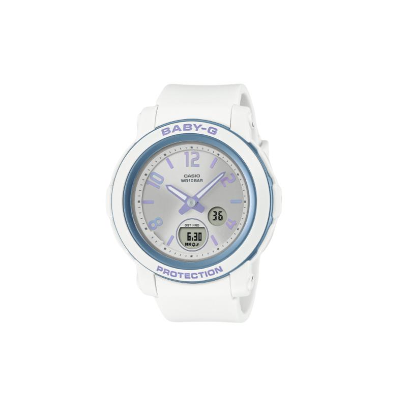 Casio Серия CASIO BABY-G Серия G-SHOCK кварцевый механизм полимерный ремешок японские и корейские часы женские часы серебристый циферблат BGA-290DR-7A