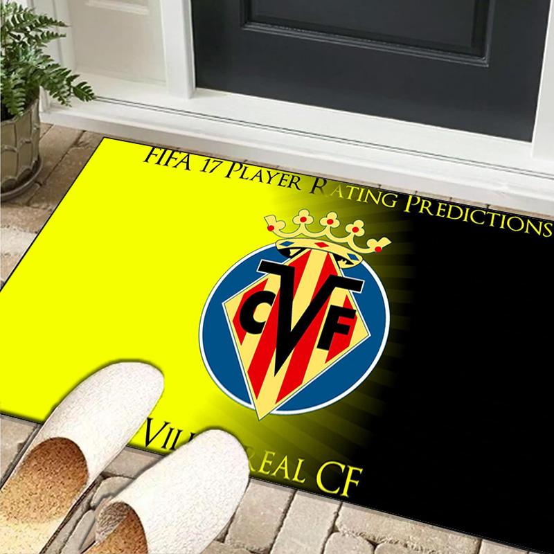 1PC rug Club Vill-arreal Crest Design Carpet, Chair Rug,Area Rug for Office Bedroom living rooms bedroom, Doormat decor Christmas fan gifts