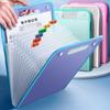 2Pcs Accordion File Organizer 13 Pockets Portable Document Receipt Organizer for A4 Files Waterproof Expanding Files Folder Schoolbag Office Supplies