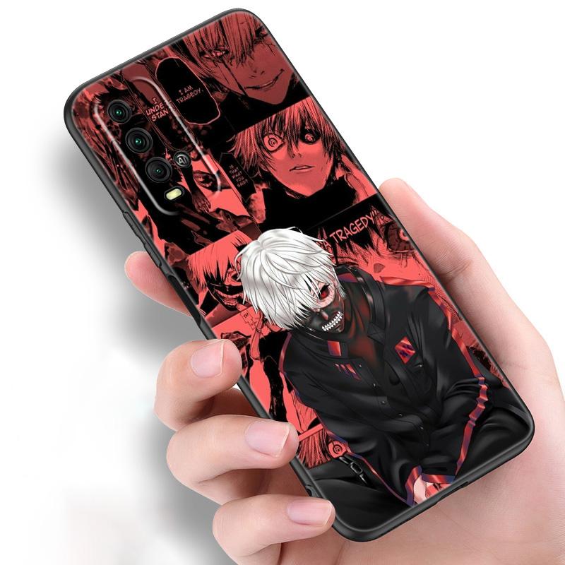 Модный чехол для телефона Tokyo Ghoul с аниме Kaneki Ken для Xiaomi Redmi Note 11 10 9 8 Pro 11T 10T 10S 9S 8T 9 9A 9C 9T, черный мягкий чехол