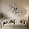 Iron Art Colorful Wine Glass Wall Art Hollow Out Wall Art Sculpture  Outdoor Decor