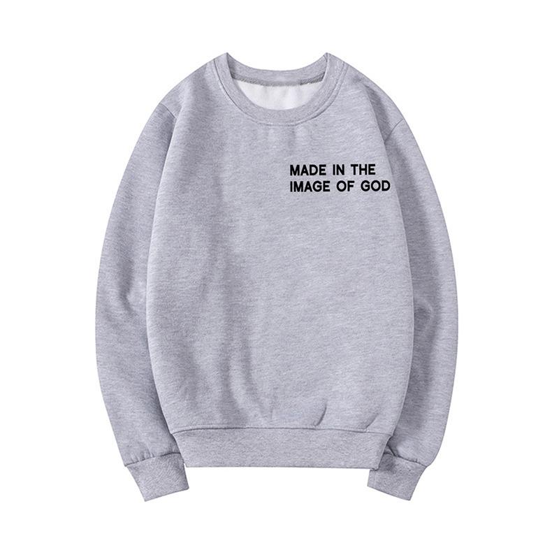 Христианская толстовка «Сделано по образу Божьему», толстовки, рубашка веры, толстовка с капюшоном с Иисусом, библейские стихи, толстовка с круглым вырезом, женские топы