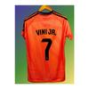 Вини младший.. Оранжевая футбольная майка для взрослых нового сезона 2024/25 специального дизайна