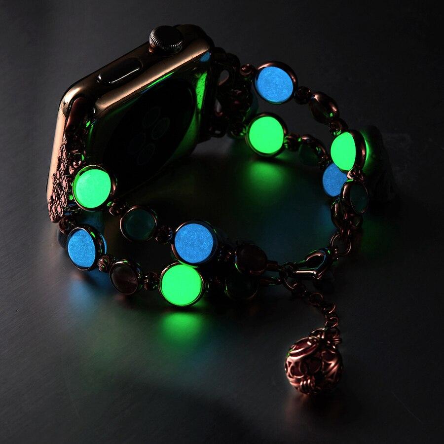 Женский ремешок для умных часов Fitbit Sense, браслет для Fitbit Versa 3/2/Lite, ночной светящийся ювелирный ремешок для часов