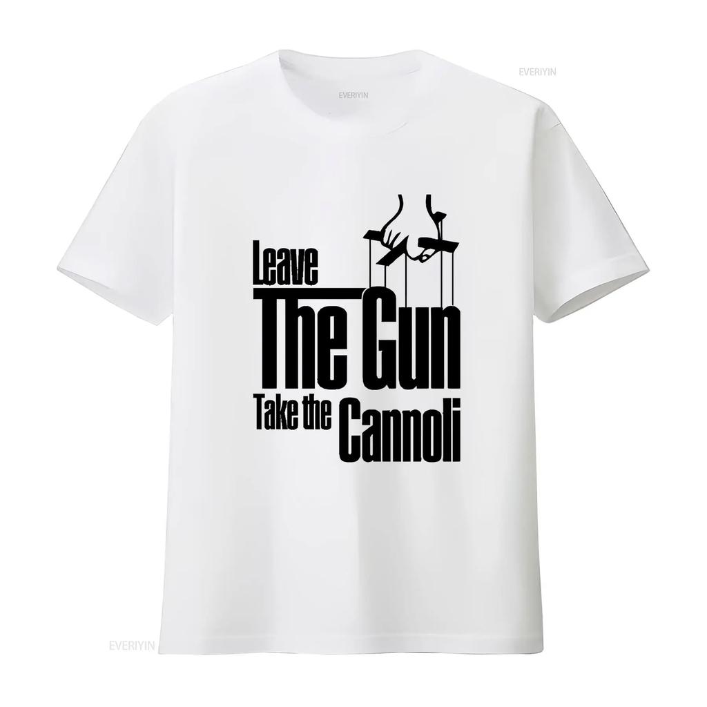 Vintage 1970s Gangster Movie Quote T Shirt Leave The Gun Take Cannoli Godfather Inspired Print vintage Washed designer clothes
