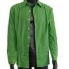 Мужская однотонная рубашка из хлопка и льна - Длинный рукав, стиль Business Casual