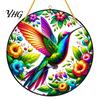 Durable Acrylic Bird Ornament Colorful Hummingbird Wall Hanging Decoration, Stained Suncatcher for Window Indoor Outdoor Decor, Decorative Pendant