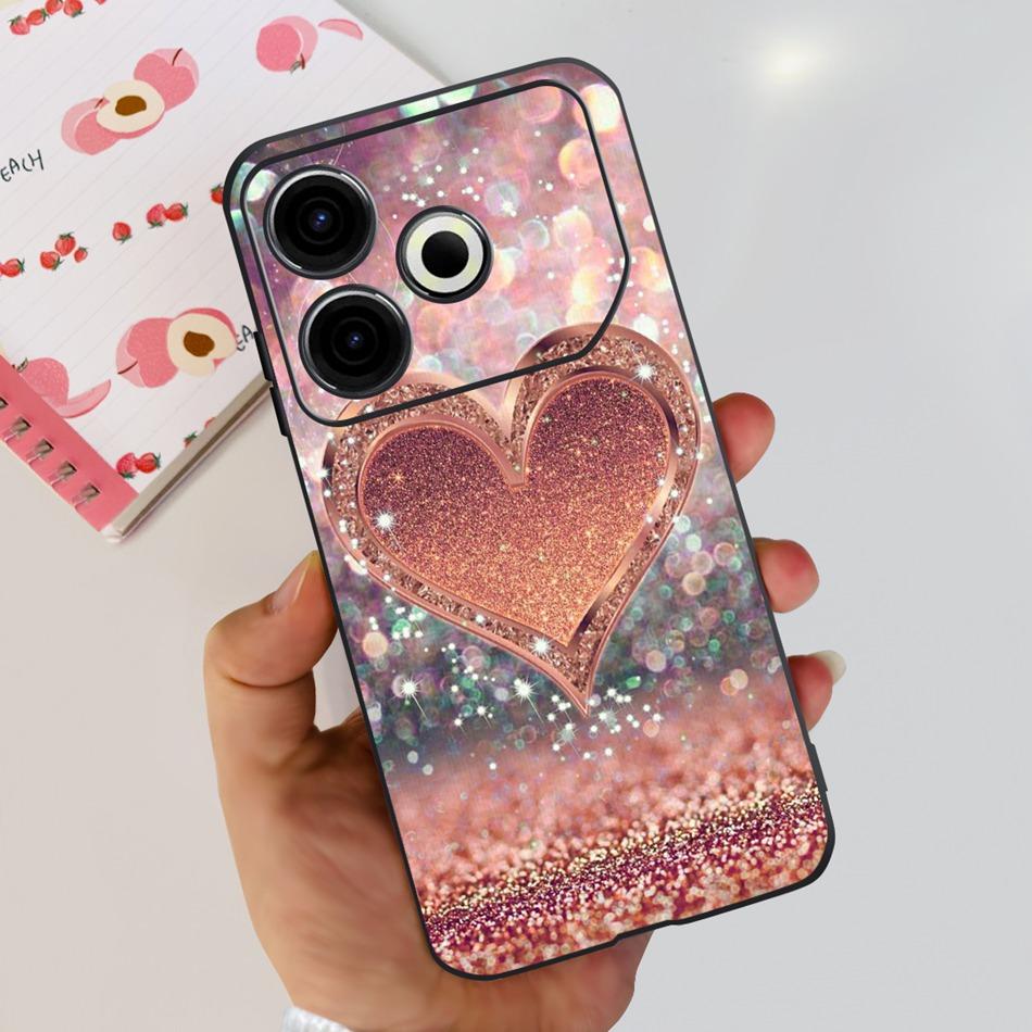Чехол для телефона Tecno Pova 6 Neo Pova6 Neo 4G 2024 Элегантный принт Мягкий силикон ТПУ Чехлы