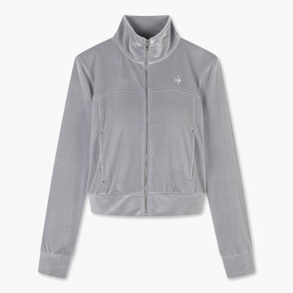 Le Coq Sportif Women S Velvet Slim Fit Stand Neck Zip Up Lgr Qp422ofto1