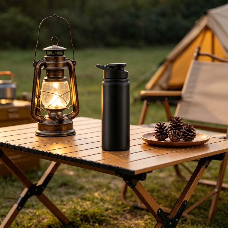 Lightweight Stainless Steel Water Bottle Portable Direct Drinking For Bicycle Outdoor Camping Travel Sports Drink Container