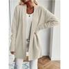 Large Size Women's Knitted Sweater Cardigan Jacket, Casual, Simple, Atmospheric, with Pocket Shawl Sweater
