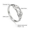Кольцо Celtic Trinity Knot Moon Ring из нержавеющей стали с регулируемым ободком для женщин