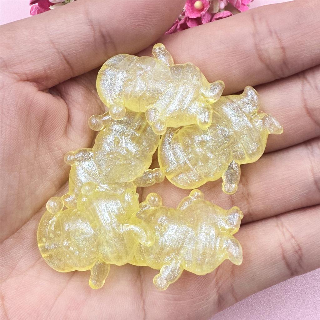 Home Party Supplies Beads Jewelry 5pcs 25*30mm DIY Jewelry Accessories Dwarfs Transparent Christmas For Bracelet Earring Making UV Colorful Acrylic