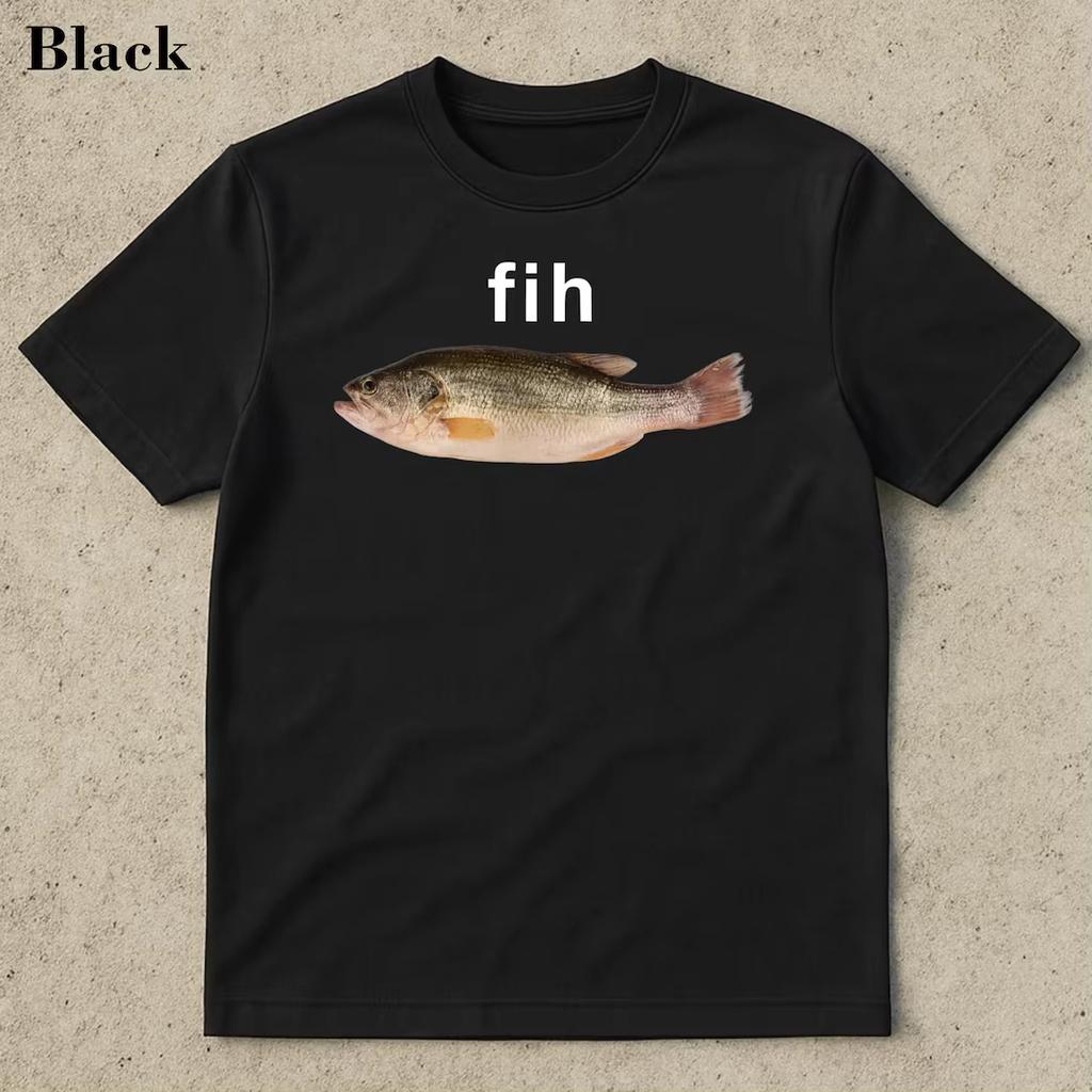 I Love Fish Bass Fishing Funny Meme Retro Aesthetic Streetwear Graphic Print Angler Fisherunisex Unisex Cotton Short Sleeve Summer