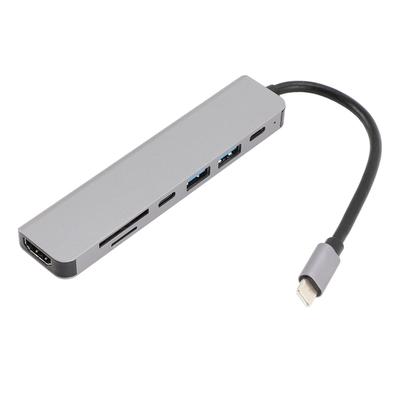 Концентратор 7 в 1 Type C Повышение эффективности работы USB3.0 USB2.0 Порт PD Быстрое подключение Док-станции для ноутбуков для планшетов
