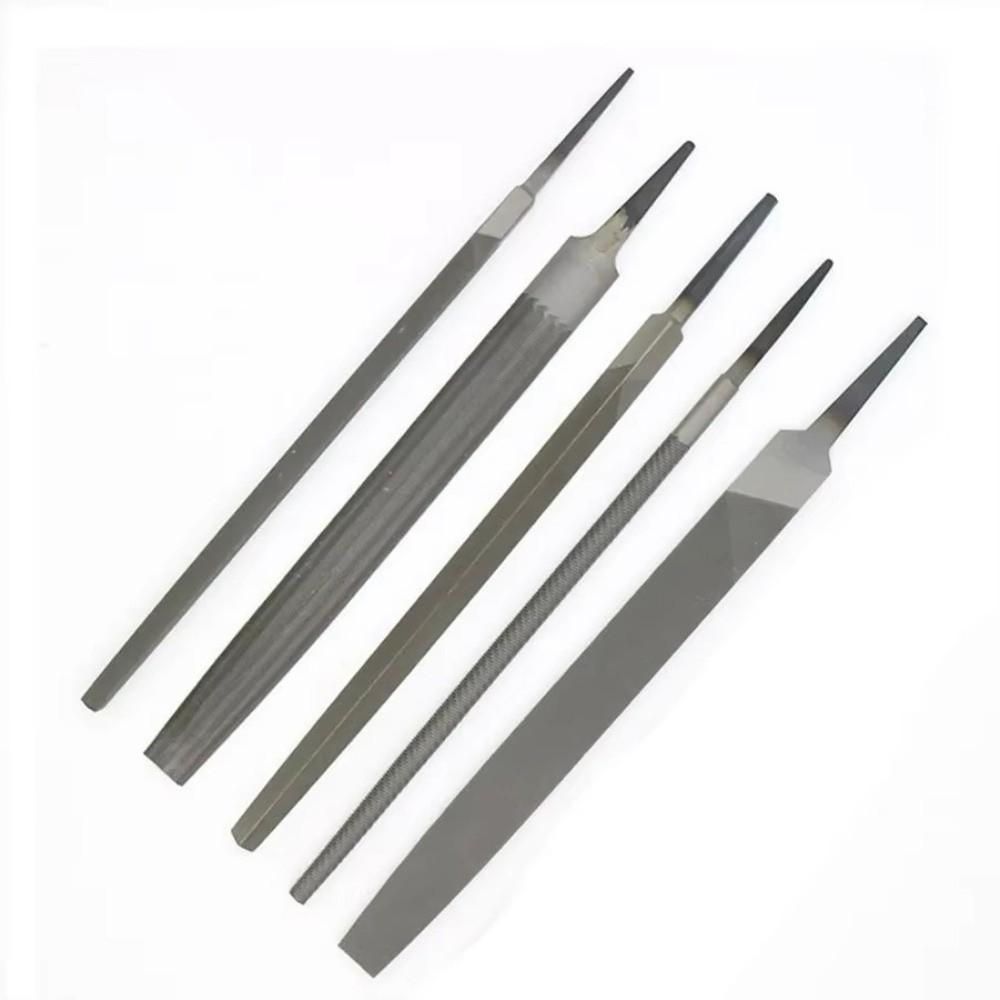5Pcs Flat/Round/Half Round/Triangle/Square Woodworking Steel Rasp 6 Inch File Flat For Metalworking