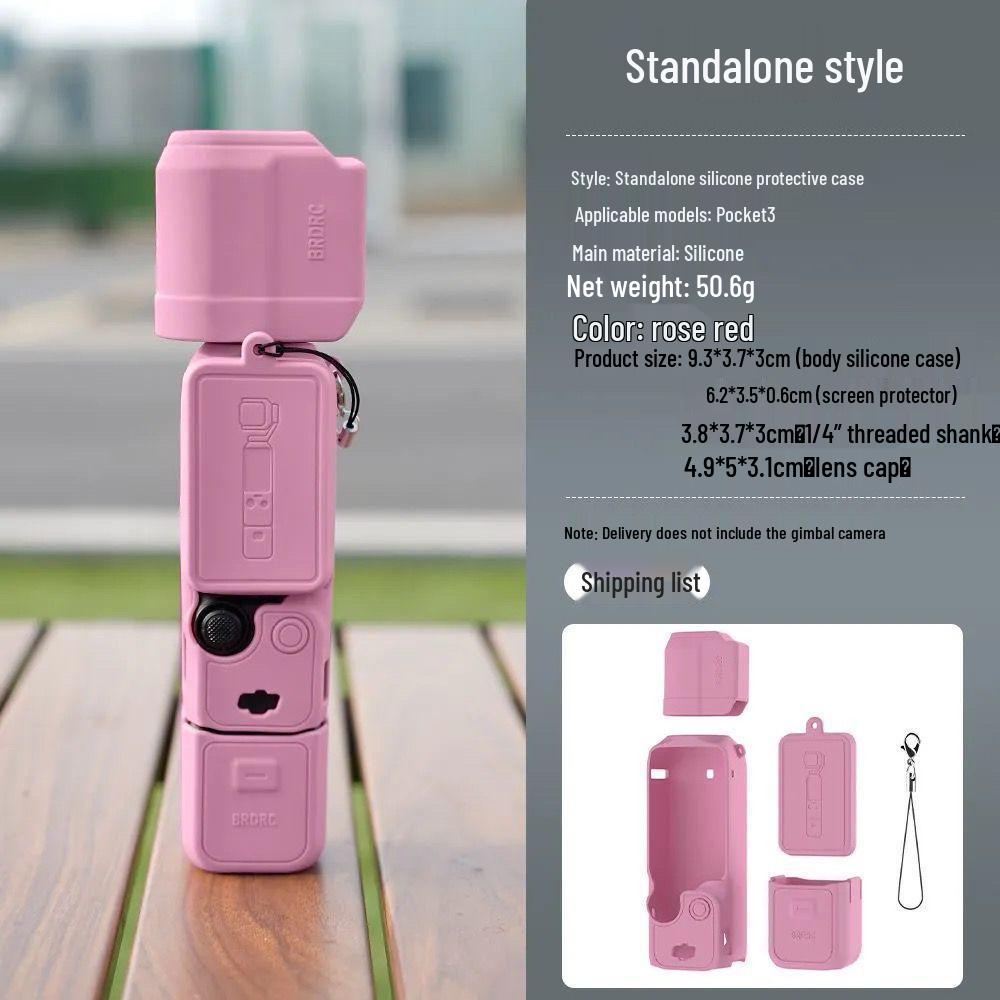Мягкий силиконовый защитный чехол для DJI OSMO Pocket3 - Пылезащитная крышка для объектива и подвеса