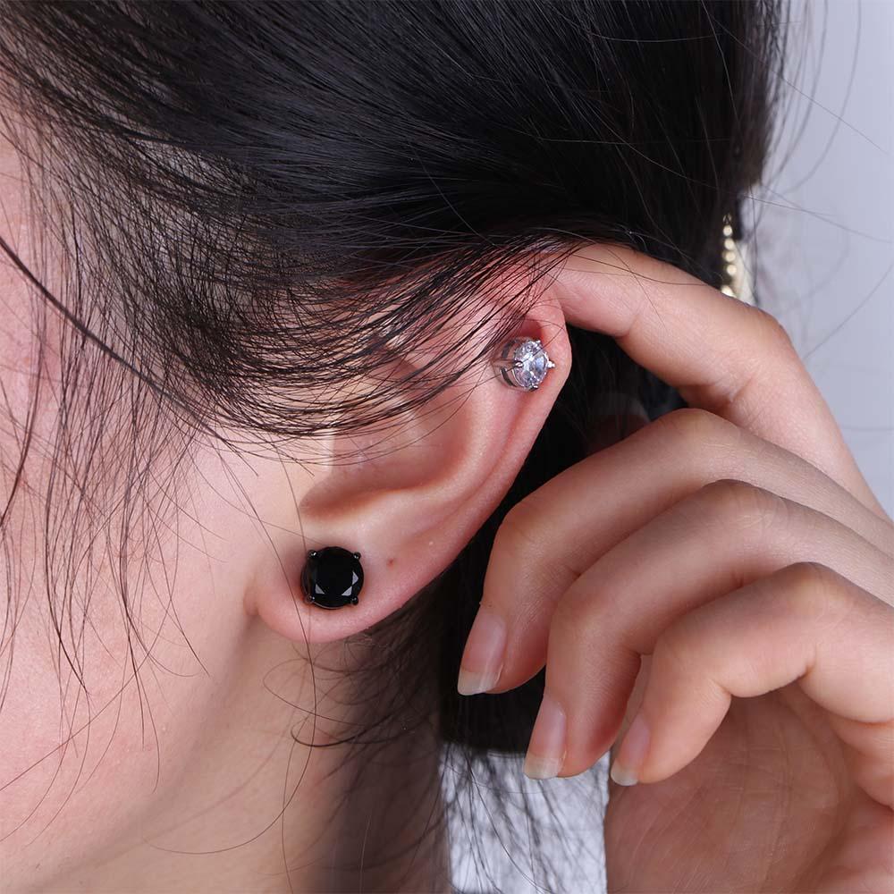 Мужские Женские Ziron Круглые Поддельные Украшения для Ушей Кристальные Клипсы Магнитные Зажимы для Ушей Корейская Каффа для Ушей
