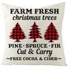 Pillow Christmas Pillow Cover Red and Black Plaid Sofa Cushion Cover Car Backrest Lumbar Support Nordic