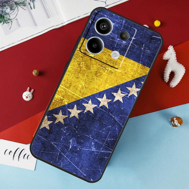 Чехол с флагом Боснии для Xiaomi Redmi Note 14 Pro 13 12 11 10 15 Pro Plus Redmi 14C 15C 10C 12C 13C 15