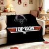 Top Gun Fighter Pilot Helmet Pattern Theme Flannel Blanket Cozy Warm Fleece Blanket For Living Room Air Conditioner Room Party Decor Great Holiday Gif