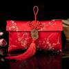Year of the Horse Silk Brocade Red Envelopes with Hot Stamping Embroidery for Weddings and New Year