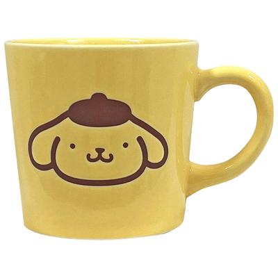 Кружка Sanrio Средняя, для микроволновой печи и посудомоечной машины, с персонажем, Сделано в 308125, "Помпонпурин", Чашка, (приблизительно. 260 мл), Безопасная, водоотталкивающая кружка, желтая, Товары,