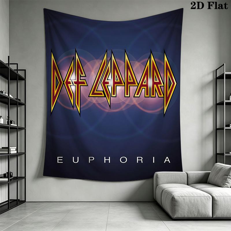 Def Leppard Live Mexico City Tapestry Wallmounted Fashion Print Homestay Soft Decoration Tapestry Atmospheric Background Cloth