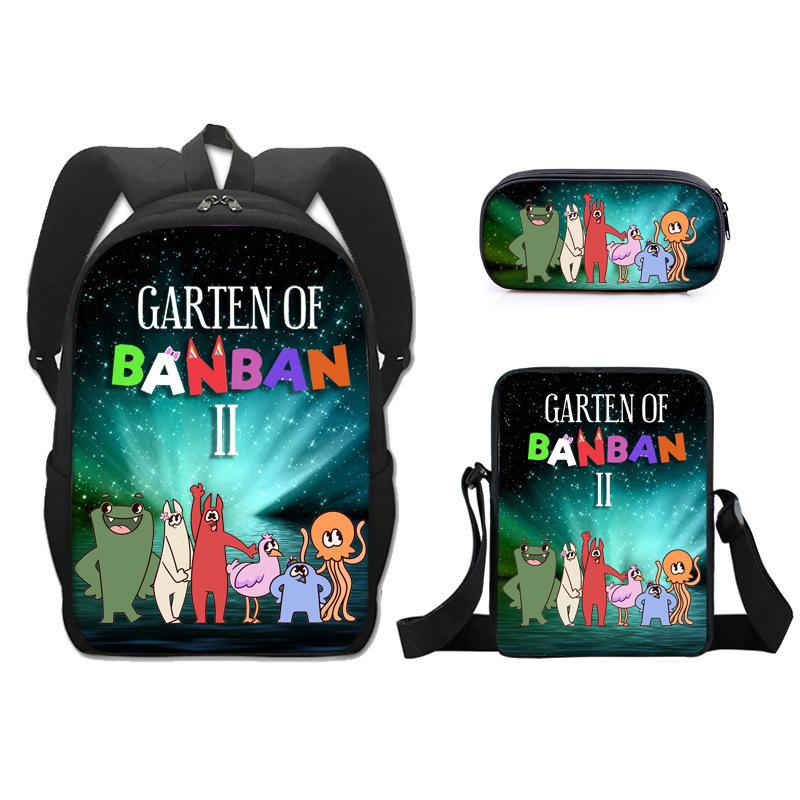 Модный Популярный Garten of banban 3D Печать 3 шт./Комплект Студенческие Школьные Сумки Рюкзак для Ноутбука Повседневный Рюкзак Сумка через Плечо Сумка для Ланча Пенал