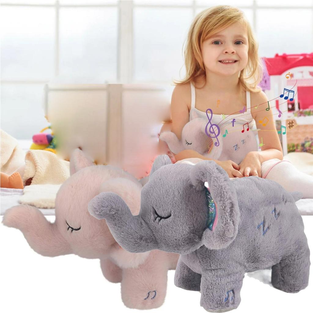 Мягкая игрушка для спящего животного с дыхательным движением и музыкой, плюшевая игрушка для сна, музыкальная шкатулка для спящего животного из плюша, игрушки для новорожденных