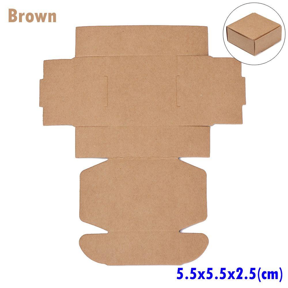 10pcs 9sizes Wedding Event Handmade Jewelry Candy Storage Cardboard Package Wrapping Kraft Paper Box