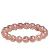 Hongchu Crystal Natural7A Premium Smooth Grapefruit Pink Round Bead Bracelet Creamy Pink Crystal Bracelet