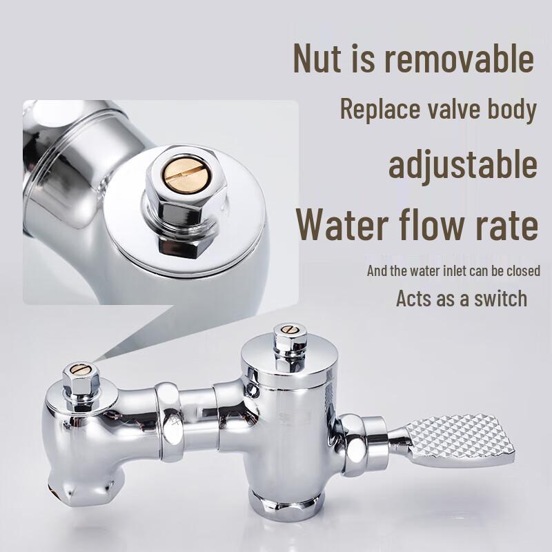 Pujiaya Ret retractable Squat Toilet Foot Pedal & Hand Press Flush Valve
