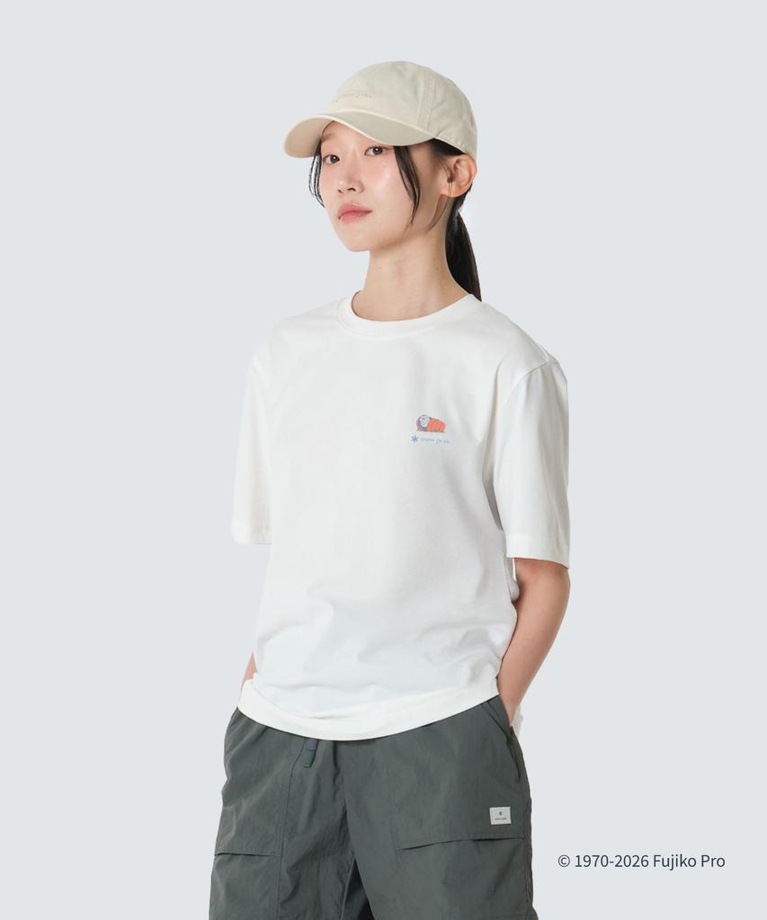 SNOWPEAK APPAREL [Snow Peak | Doraemon] Camping Short Sleeve T-Shirt (S26Mufts94) Off White