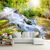 Waterfall Mountain 3d Wall Mural Forest Scenery Photo Wallpaper Living Room Wall Paper Home Decor