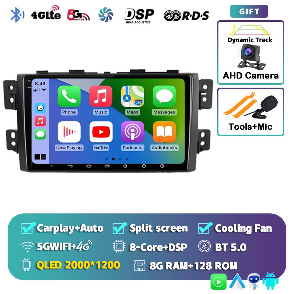 Android 14 Carplay Car Radio для Kia Borrego Mohave 2008 - 2012 Мультимедийный видеоплеер Навигация BT Stereo AI Voice 360 Camera