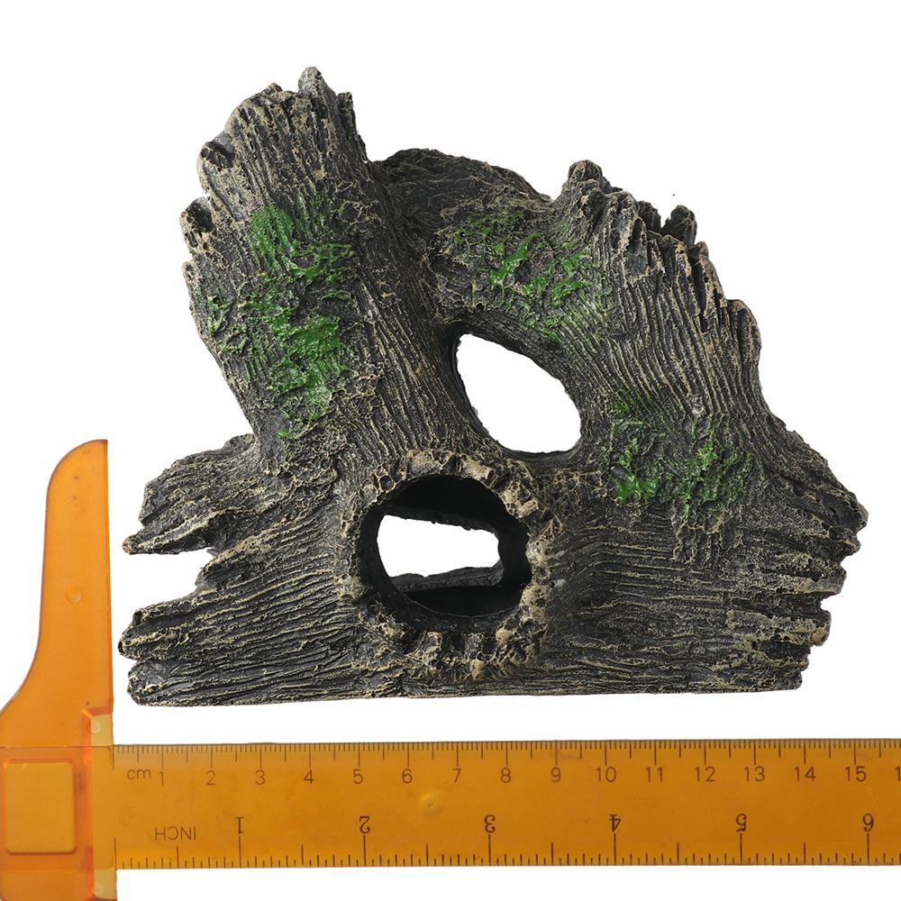 Holes Hollow Tree Trunk Artificial Resin Wood Hideout Aquarium Log Caves Fish Hiding  Fish Tank