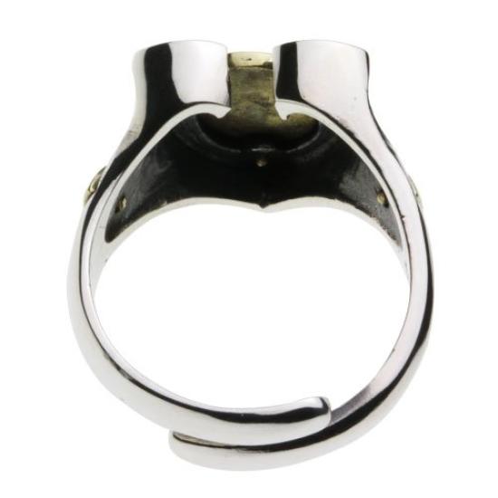 Кольцо «Подкова Всевидящее Око» из серебра 925 пробы r0393 [Cenote] [Серебряные аксессуары]